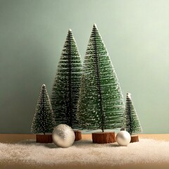 minimal simple clean christmas holiday room decoration
