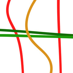 Red green orange graphic lines background