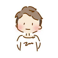 ツーブロックのゆるくて可愛い男の子