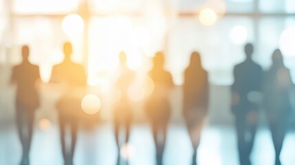 Silhouettes of people in meeting room, collaborative business strategies and discussions