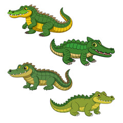 Obraz premium set of dragons illustration