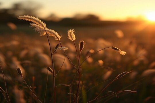 field of wheat evening wind
