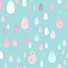 Spring-themed colorful egg patterns digital art abstract background playful atmosphere creative viewpoint seasonal design