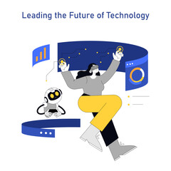 Women Leaders. Flat Vector Illustration