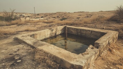 Spiritual sustenance in barren land: the desert well. A reminder of God&rsquo;s provision in harsh conditions.