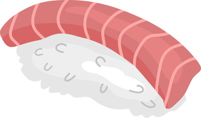 Maguro Fresh Nigiri Sushi Vector