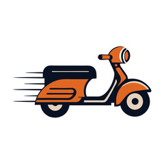 Obraz premium vintage scooter vector illustration