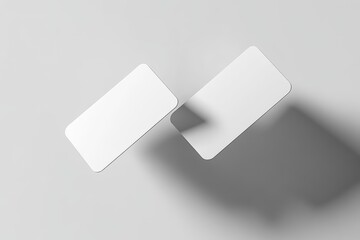 Vertical Blank Business Card 3D Mockup Modern Minimalist Design