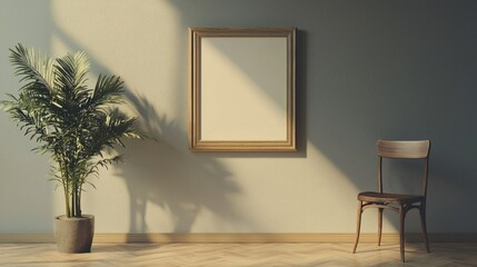 An empty frame on a wall, symbolizing a missing photo that once held sentimental value.