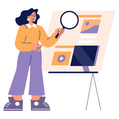 Businesswoman. Flat Vector Illustration