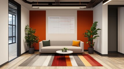 Innovative coworking space for entrepreneurs urban setting interior design modern environment welcoming viewpoint collaboration concept