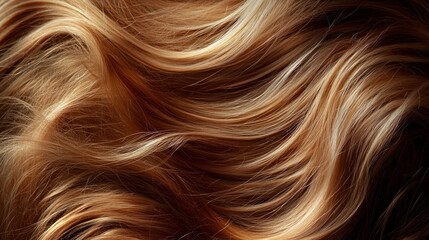 Naklejka premium Beautiful, healthy hair showcased in a hair care or styling session