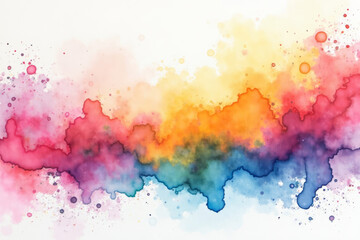 Obraz premium A bright watercolor background in the colors of the rainbow, representing creativity and emotion 