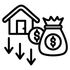 Asset Depreciation Icon