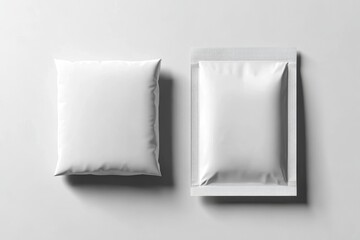 Minimalist White Snack Packaging Mockup High Resolution Photo