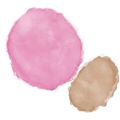 Pink Beige Watercolor Shapes Decor