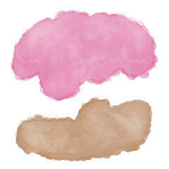 Pink Beige Watercolor Shapes Decor