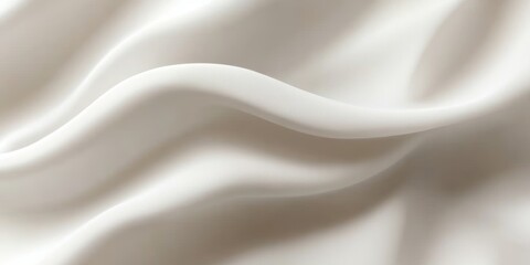 Fototapeta premium Thick White Beige Draped Fabric Background Texture Elegant Smooth Textile Design