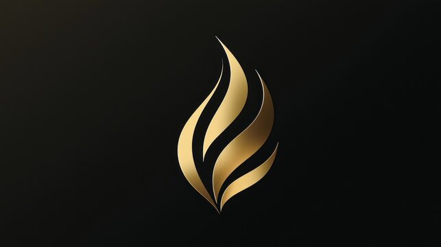 Chic luxury logo with sleek, modern design, incorporating elegant gold or white tones