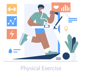 Longevity Clinic. Flat Vector Illustration