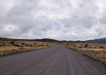 Roads in the  mountains of  Ecuador