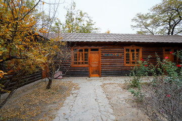 Russian Wooden House in China Ethnic Museum.