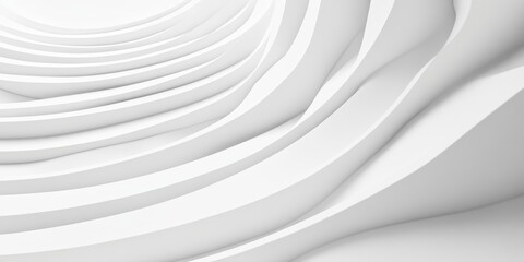 Obraz premium Minimalist White Organic Curves and Waves Abstract Background Design
