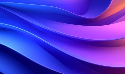Abstract Digital Art with Smooth Gradients and Vibrant Colors in Blue and Purple Hues