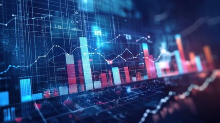 Naklejka premium Consumer data analysis with graphs and charts displaying purchasing behavior and trends