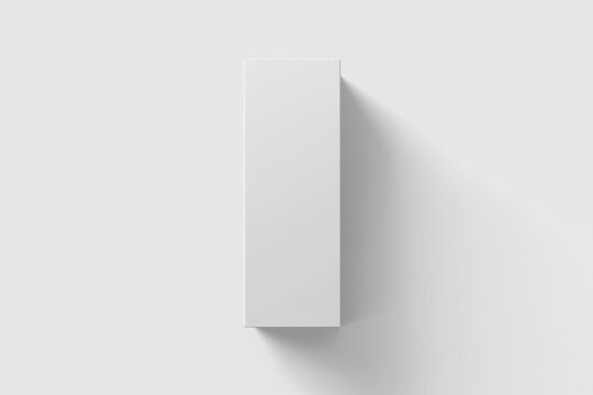 White Rectangular Box Mockup Blank Minimalist Design Presentation Template