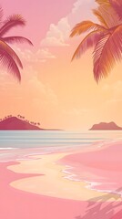 Fototapeta premium sunset on the beach