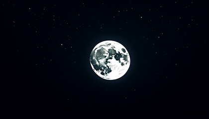 Obraz premium Serene poetic vision of a dreamlike moonlit universe.