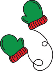 Winter clipart design on plain white transparent isolated background for card, shirt, hoodie, sweatshirt, apparel, card, tag, mug, icon, poster or badge