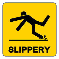 Slippery Symbol Sign,Vector Illustration, Isolate On White Background Label. EPS10