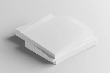 White Paper Mockup Stacked Grey Background Brochure Catalog Stationery Presentation