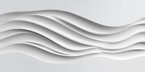 Obraz premium Abstract Minimalist White Wavy Lines Light Gray Background Modern Design
