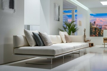 modern living room with sofa
