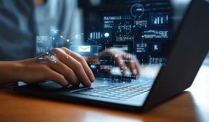 Online Education E-learning Digital Training Webinar Course Learning Technology Student Laptop