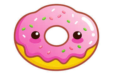 Kawaii Donuts Vector Illustrations for Sweet Designs