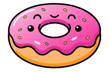 Kawaii Donuts Vector Illustrations for Sweet Designs