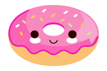 Kawaii Donuts Vector Illustrations for Sweet Designs