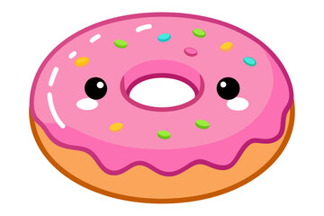 Fototapeta premium Kawaii Donuts Vector Illustrations for Sweet Designs