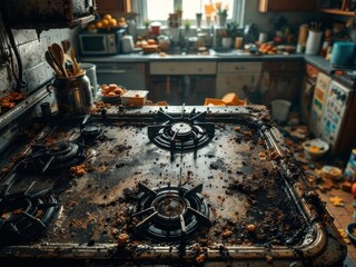 Polluting, outdated gas range.