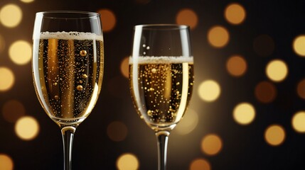 two glasses of champagne