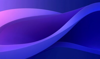 Abstract Digital Art Minimalist Blue Purple Gradient Shapes
