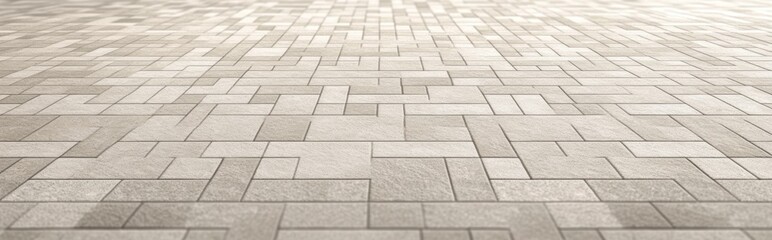 Beige and White Herringbone Patterned Tile Floor Modern Minimalist Design