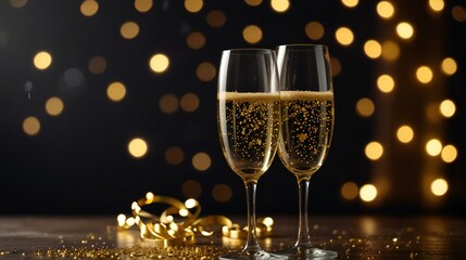 two glasses of champagne