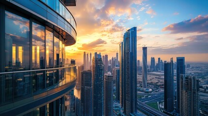 Luxury lifestyle in the city, with upscale urban living, skyscrapers, and high-end amenities