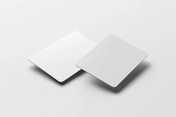 Blank White Credit Card Mockup Minimalist Design Simplistic Presentation