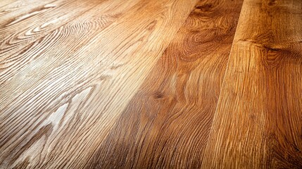 Obraz premium A close-up view of wooden flooring showcasing various shades and textures, highlighting the natural beauty and grain patterns.
